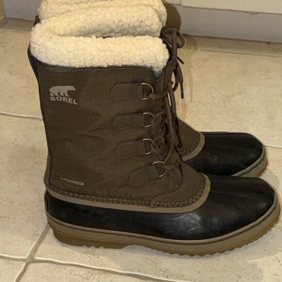 SOREL 1964 Pac Nylon Winter Boots – Men’s 10.5 – Major/Black – Like New - Picture 2 of 5